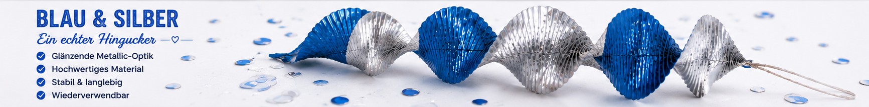 Detailansicht der blau-silbernen Rotorspiralen mit glänzender Oberfläche